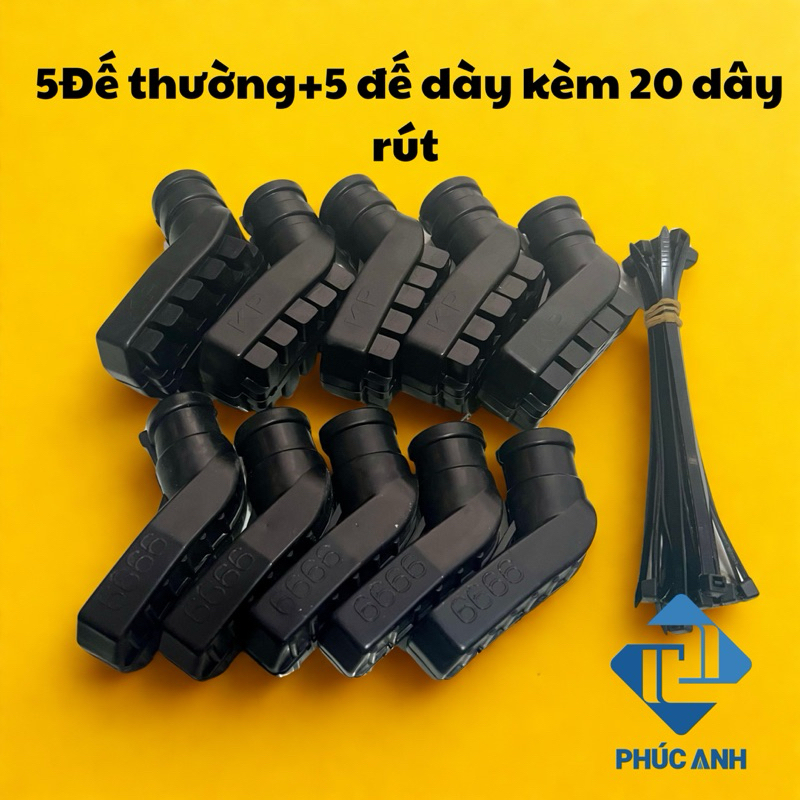 Set 10-20 Bọc Chân Chống Xe Máy ĐẾ DÀY Chống Trơn Trượt Va Chạm Tiện Lợi