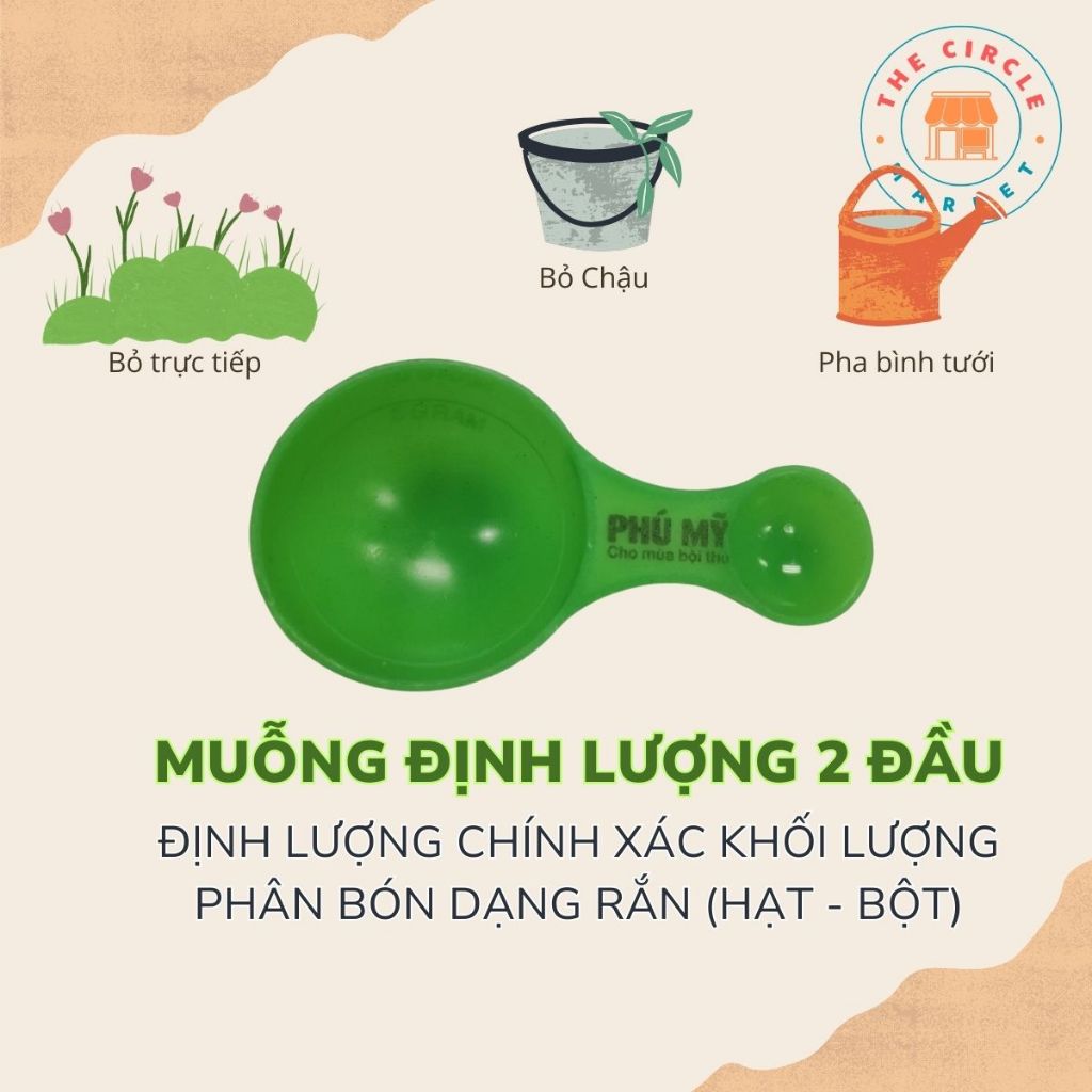 Muỗng đong định lượng phân bón 2 đầu