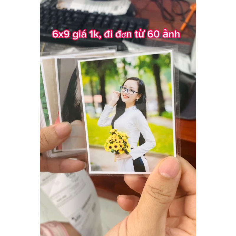 combo 100 ảnh in 6x9 ép plastic