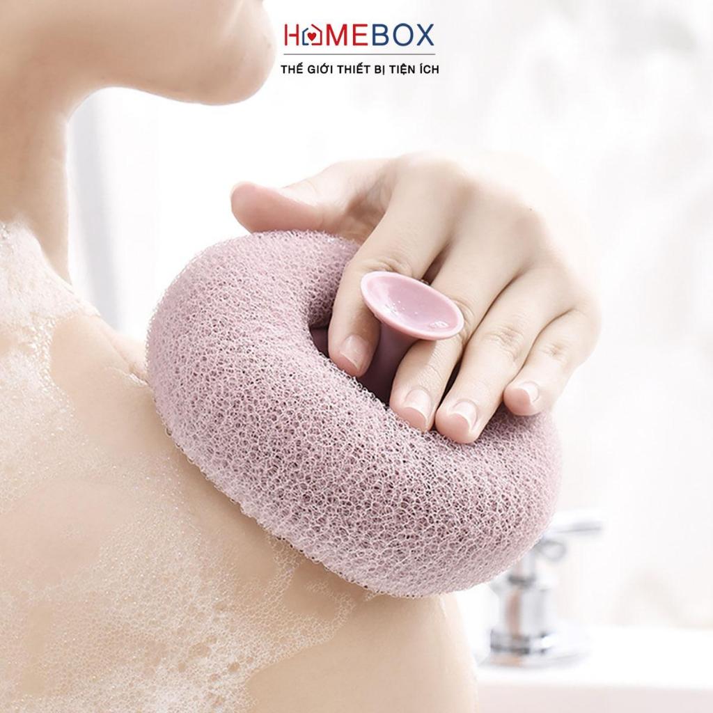 Bông Tắm Tròn Tạo Bọt 3D, Bông Tắm Tẩy Tế Bào Chết Xơ Mướp Massage Cơ Thể Thư Giãn Khi Tắm
