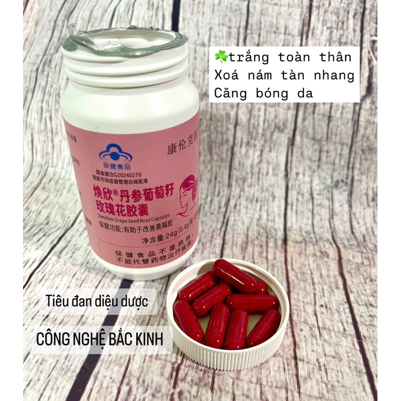 Viên Uống Tiên Đan Dược Giảm Nám Tàn Nhang ,Trắng Da Công Nghệ Bắc Kinh_Chống Lão Hóa,Chống Già, Chống Nắng 60v