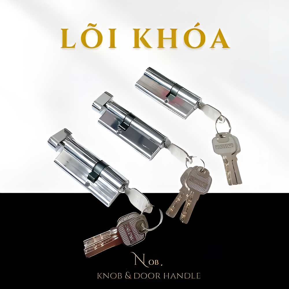 [KINLONG] Tim khóa tay gạt cửa nhôm Xingfa, Ruột khóa lõi khóa Kinlong