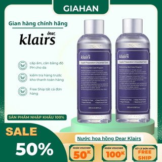 [CHÍNH HÃNG] Nước Hoa Hồng Không Mùi Dear Klairs Dưỡng Ẩm Da Và Làm Mềm Da Supple Preparation Unscented 180ML