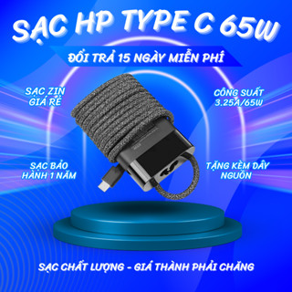 SẠC LAPTOP HP TYPE C 65W NEW ZIN BẢO HÀNH 2 NĂM LỖI ĐỔI MỚI