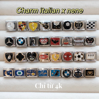  Vòng tay ITALIAN CHARM  Charm LOGO XE  - DIY 9mm Thép Kim loại 