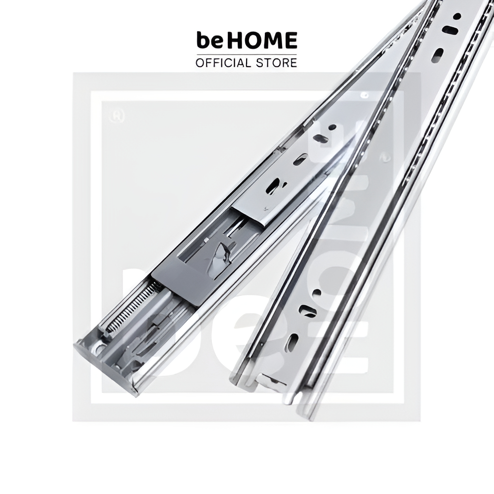 [HMR 4513 Nhấn mở] Bộ 2 thanh trượt Ray bi 3 tầng HAMMERED chức năng nhấn mở cao cấp siêu bền