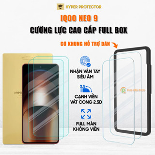  Kính cường lực iQOO Neo 9 trong suốt full màn hình không viền nhận vân tay siêu âm chính hãng HYPER+ 