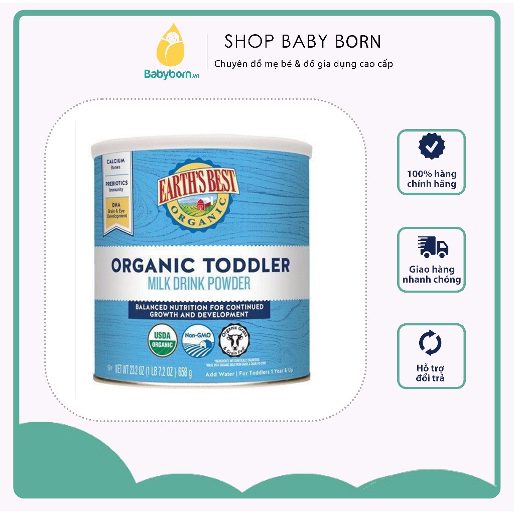 SỮA EARTH’S BEST ORGANIC XANH 595G