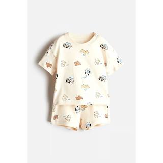 Set bộ bé trai cộc tay chất cotton HM auth