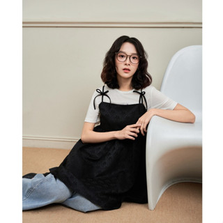 Váy 2 Dây Babydoll Gấm Hoa và Áo Croptop Ren Hoa