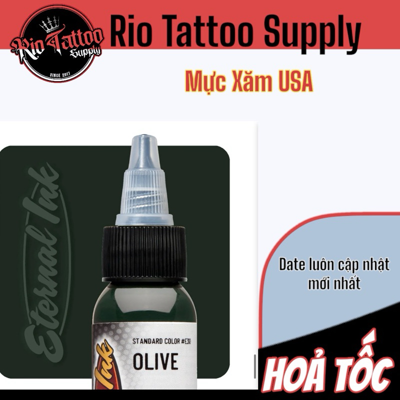 Mực xăm chính hãng Eternal Ink Olive