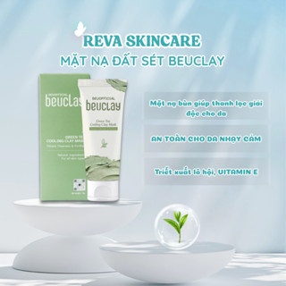 Mặt nạ đất sét BEUCLAY trà xanh sáng da, se khít lỗ chân lông, kiểm soát dầu, ngừa mụn đầu đen