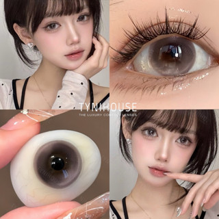 Lens Mắt Hồng Ánh Nâu Nelly/Lina Pink Giãn Tròng 14.50mm cận 0-7 độ tặng khay dụng cụ [chất liệu HEMA+NVP]