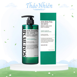  Sữa Tắm Giảm Mụn Lưng AHA BHA PHA 30 Days Miracle Acne Clear Body Cleanser Some By Mi 