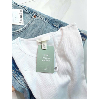 Áo thun tăm cộc tay nữ HM auth