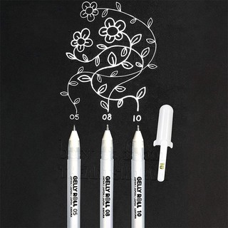 Bút GEL trắng SAKURA ROLL nét 0.8/0.5/1.0