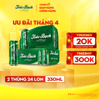COMBO 2 Thùng 24 lon Bia Trúc Bạch – HABECO (330ml/lon)