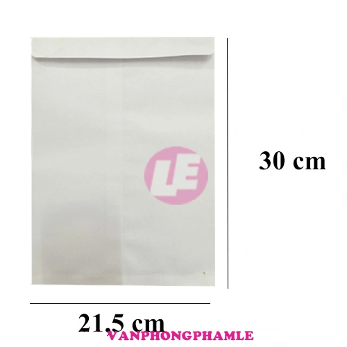 Bao thư trắng A4 ĐL 80 GSM (Xấp 100 Cái)