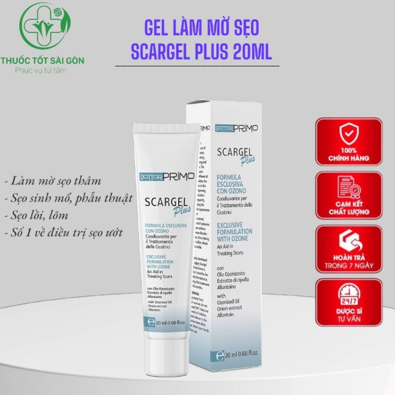 Gel Làm Mờ Sẹo Dottor Primo Scargel Plus - Dùng Được Khi Vết Thương Còn Ướt