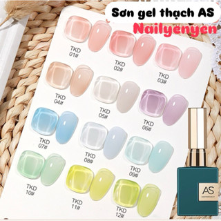 Sơn gel AS thạch sữa màu kẹo ngọt mã TKD chai 15ml