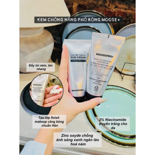 Kem chống nắng Moosepro+ DAILY UV DEFENSE SUN CREAM 50ml Hàn Quốc hạn 2027 (bản mới thay kem chống nắng Moose )