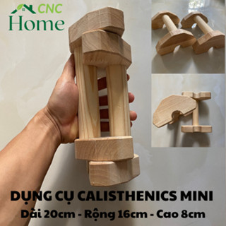 Dụng cụ hít đất MINI NHỎ GỌN (Hộp 2 cái) - Bộ chống đẩy hít đất gỗ tại nhà chịu lực nặng