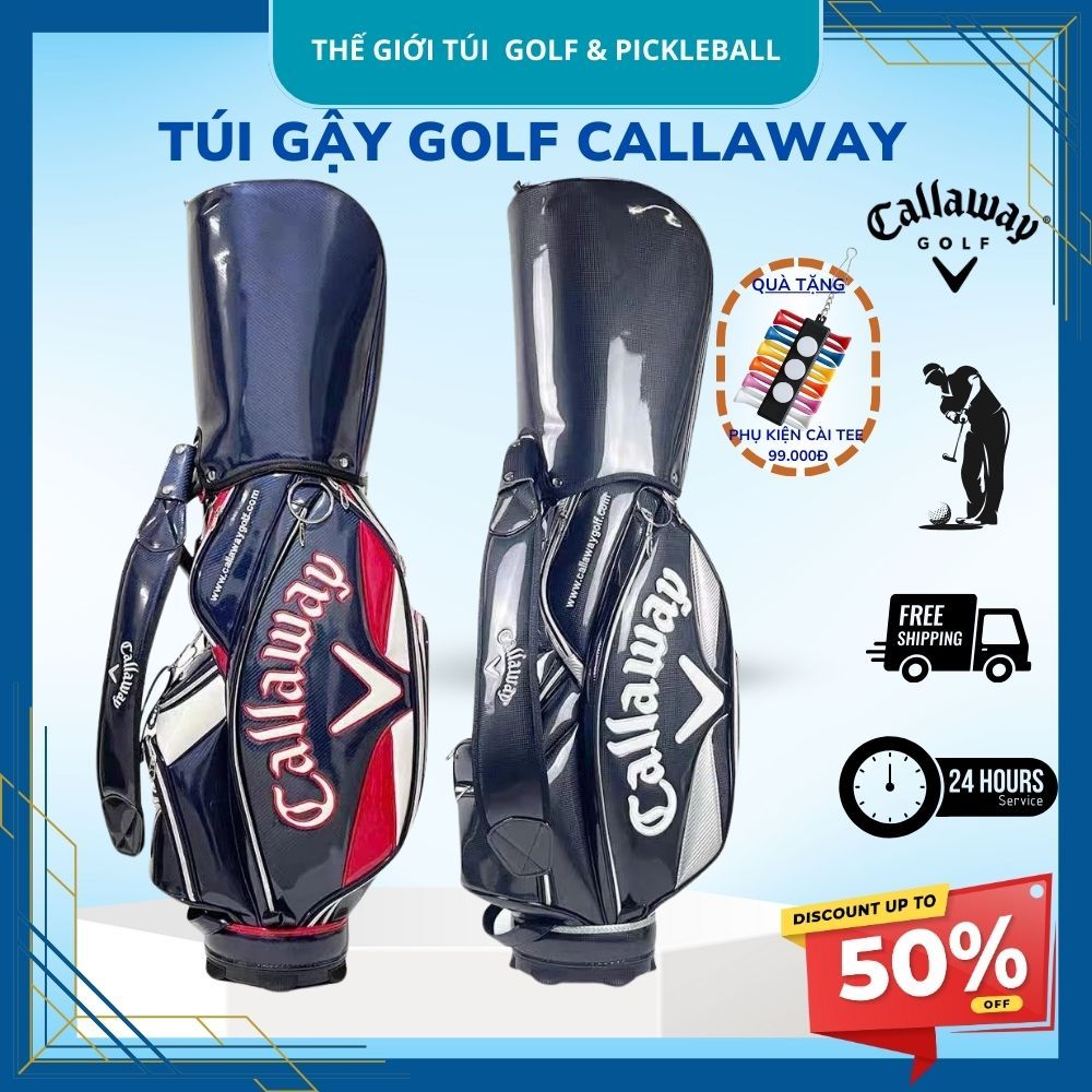 Túi Đựng Gậy Golf Callaway Da PU Bóng – Sang Trọng, Tiện Lợi & Bảo Vệ Tối Ưu