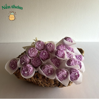 Bó hoa nến thơm, hoa hồng, hoa cúc  | 𝐓𝐢𝐞𝐦𝐍𝐞𝐧𝐓𝐡𝐨𝐦