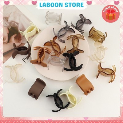 Set 12 chiếc kẹp tóc LABOON càng cua 5 răng tone màu pastel candy chocolate nhẹ nhàng tiểu thư