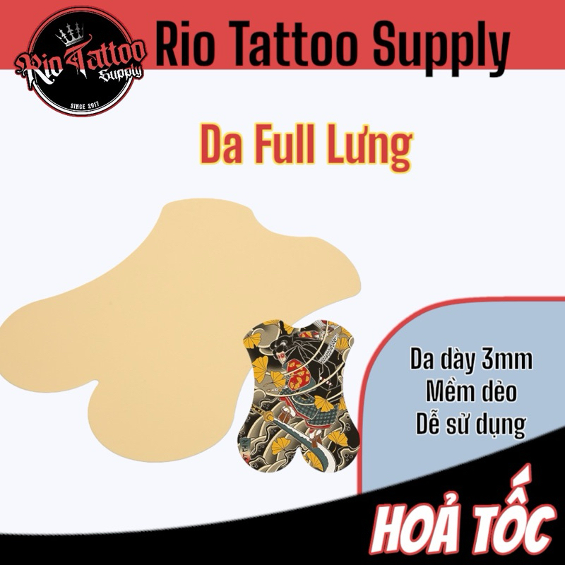 Da silicol tập xăm khổ full lưng