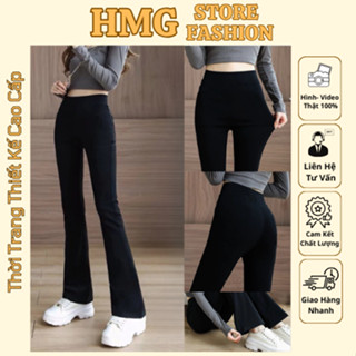  Quần Legging Nữ Cạp Cao Nâng Mông Ống Loe Chất UMI Hàn Cao Cấp Co Giãn 4 Chiều HMG - MA85 