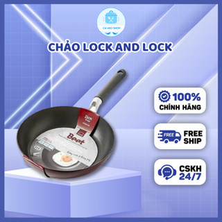Chảo rán chống dính Lock and Lock Beet 26 cm, chảo sâu lòng chống dính dẫn nhiệt tốt cho mọi loại bếp - Cá Heo Shop's