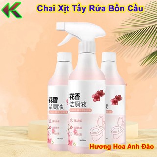  Chai Xịt Tẩy Rửa Bồn Cầu Nhà Vệ Sinh Siêu Sạch - Hương Nước Hoa Anh Đào Khử Khuẩn Đa Năng - 500ml 