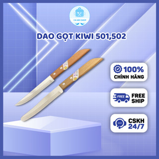 Dao Cắt Gọt Hoa Quả Kiwi Thái Lan Chính Hãng 502 Cán Gỗ Sắc Siêu Bén - Dao Nhỏ Gọt Trái Cây Cán Gỗ - Cá Heo Shop's