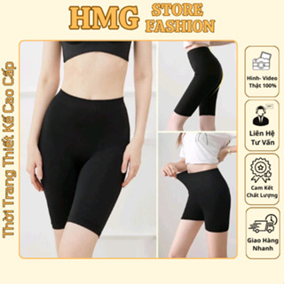  Quần Legging Đùi Nữ Bigsize Cuộn Tím Chất Thun Cotton Co Dãn 4 Chiều Siêu Mạnh - Quần Biker Ngố Nữ Tập Gym Thể Thao- HMG 
