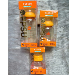 Bình sữa Wesser PPSU cổ hẹp dòng cao cấp 60ML/140ML/250ML chịu nhiệt cao, nhựa an toàn cho bé