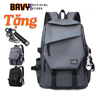 Balo học sinh cấp 2 cấp 3 đi học thời trang hàn quốc nhiều ngăn Ba Vy FASHION vải chống nước Bl04ABC