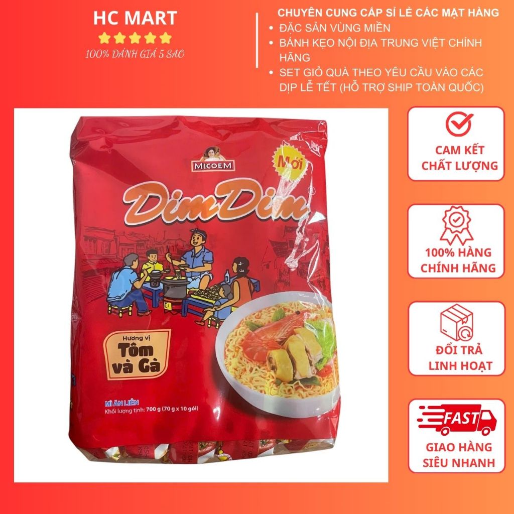 Bịch 10 Gói Mì Dim Dim Micoem 700g