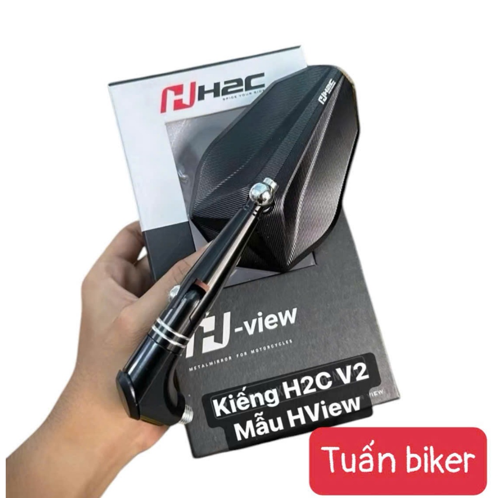 Kính Xe Máy H2c V5 V2 và V1 Full Nhôm Xịn Đủ Tiêu Chuẩn Tặng Kèm Bộ Lục Tháo Lắp