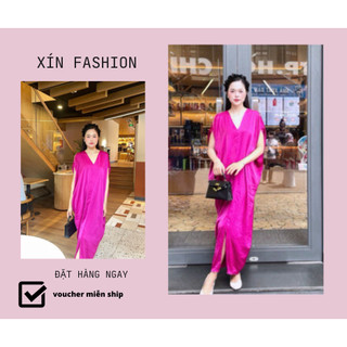 Đầm váy Lụa tay liền dáng dài hàng thiết kế chuẩn hình - [XÍN - Fashion Design]