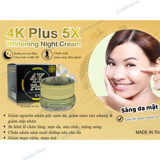 [ JUNHEE AUTH ] Kem 4K Plus dưỡng trắng da giảm mụn ban đêm Thái Lan