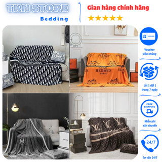 Chăn tuyết nhung văn phòng gấp gọn chất liệu mềm mịn,Mền nỉ nhung kích thước 1m3x1m9 hoạ tiết sang trọng (tặng kèm hộp)