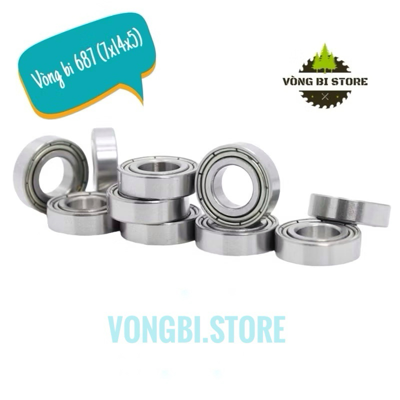 [Mua nhiều giá rẻ] Vòng Bi Bạc Đạn 687 (7x14x5)