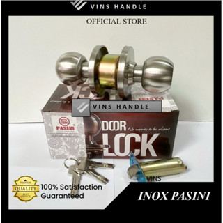   PASINI  Ổ Khoá Tay Nắm Tròn INOX 304 Loại 1_Khóa tay nắm tròn PASINI 9500SS màu trắng mờ_bảo hành 1.1 