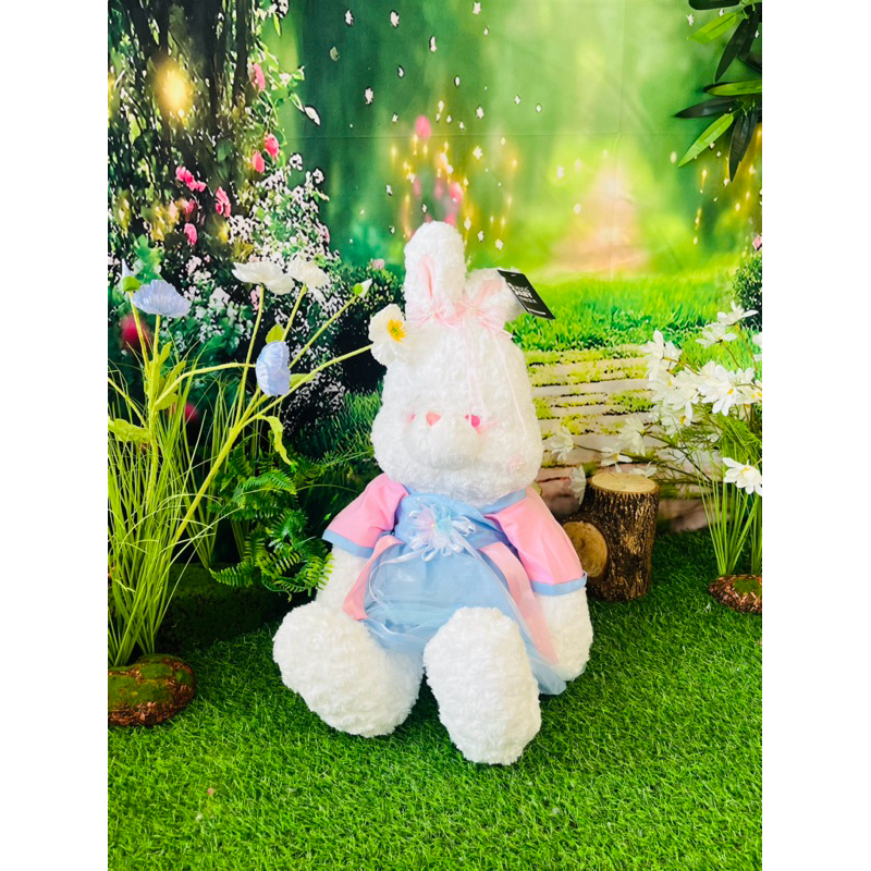 70cm gấu bông thỏ trắng mặc tiểu thư Hán phục