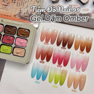 Set 9 màu gel dặm ombre chất gel dặm ombre siêu mịn, siêu mướt làm nail trang trí móng