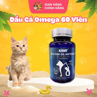  Viên dầu cá Omega cho chó mèo KAMT lọ 60 viên 
