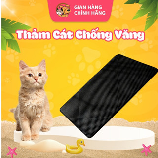  Thảm hứng cát mèo- Thảm chống văng cát cho nhà vệ sinh khay chậu cát mèo 