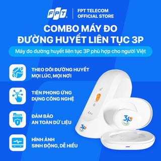 Combo 01 Máy đo đường huyết liên tục 3P (combo bao gồm 01 Bộ truyền dữ liệu 3P và 01 Bộ cảm biến 3P)