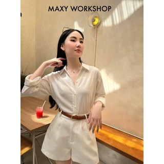 Áo sơ mi nữ Hàn Quốc tay dài Basic Shirt Maxy Workshop
